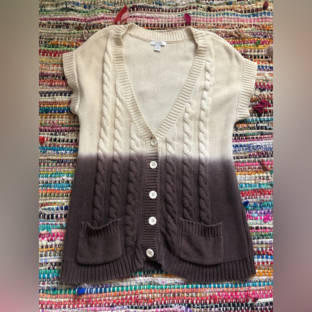 Dress barn short sleeved cardigan sweater